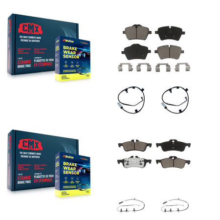 Front Rear Ceramic Disc Brake Pads And Wear Sensors Kit For Mini Cooper KCW-101324