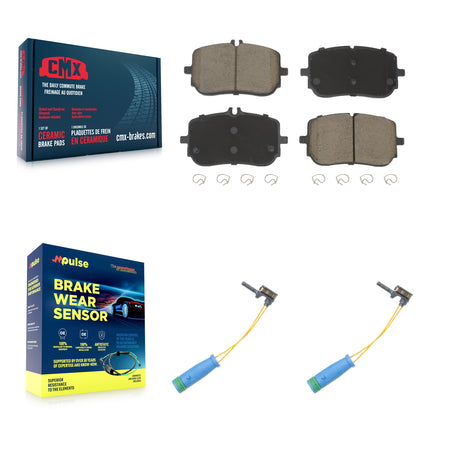 Front Ceramic Disc Brake Pads And Wear Sensor Pairs Kit For Mercedes-Benz A220 CLA250 KCW-101392