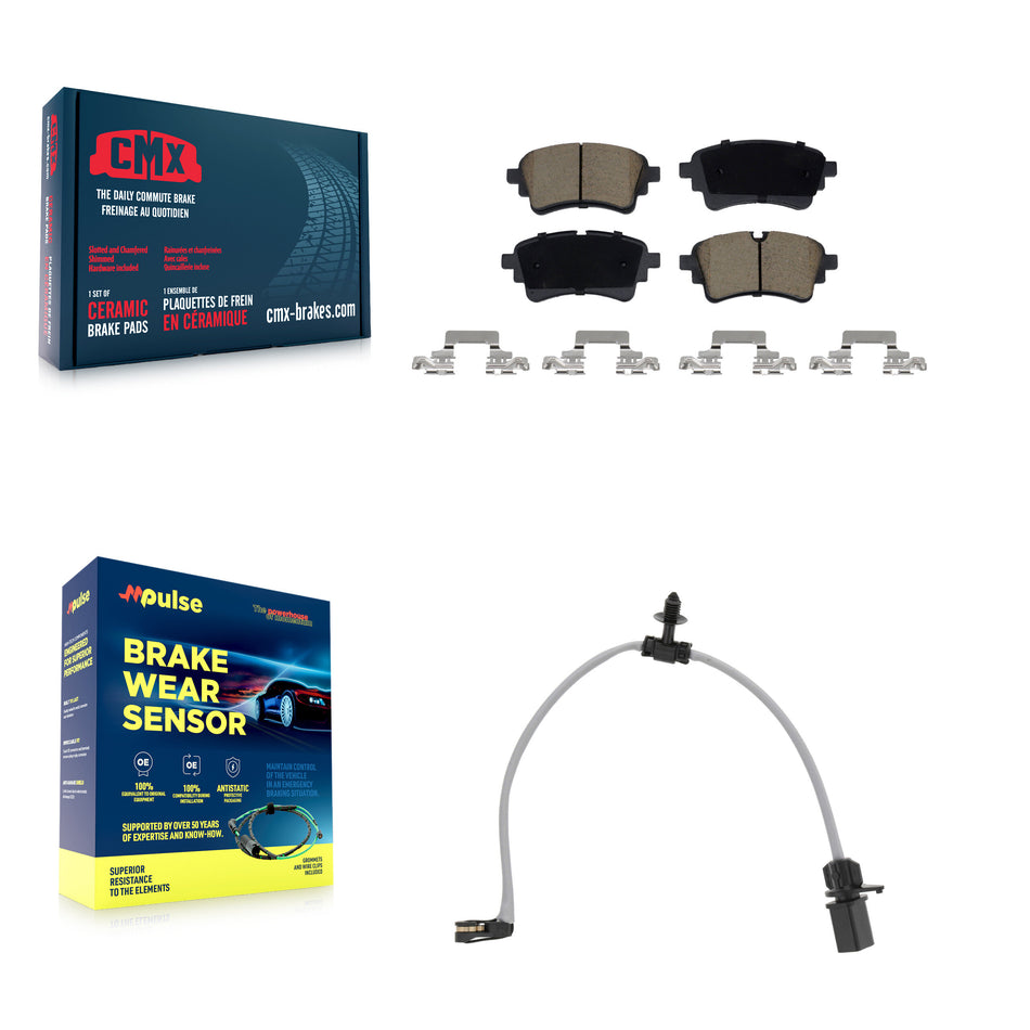 Rear Ceramic Disc Brake Pads Wear Sensor Kit For Audi Q5 Sportback SQ5 PHEV A6 Quattro A7 KCW-101403