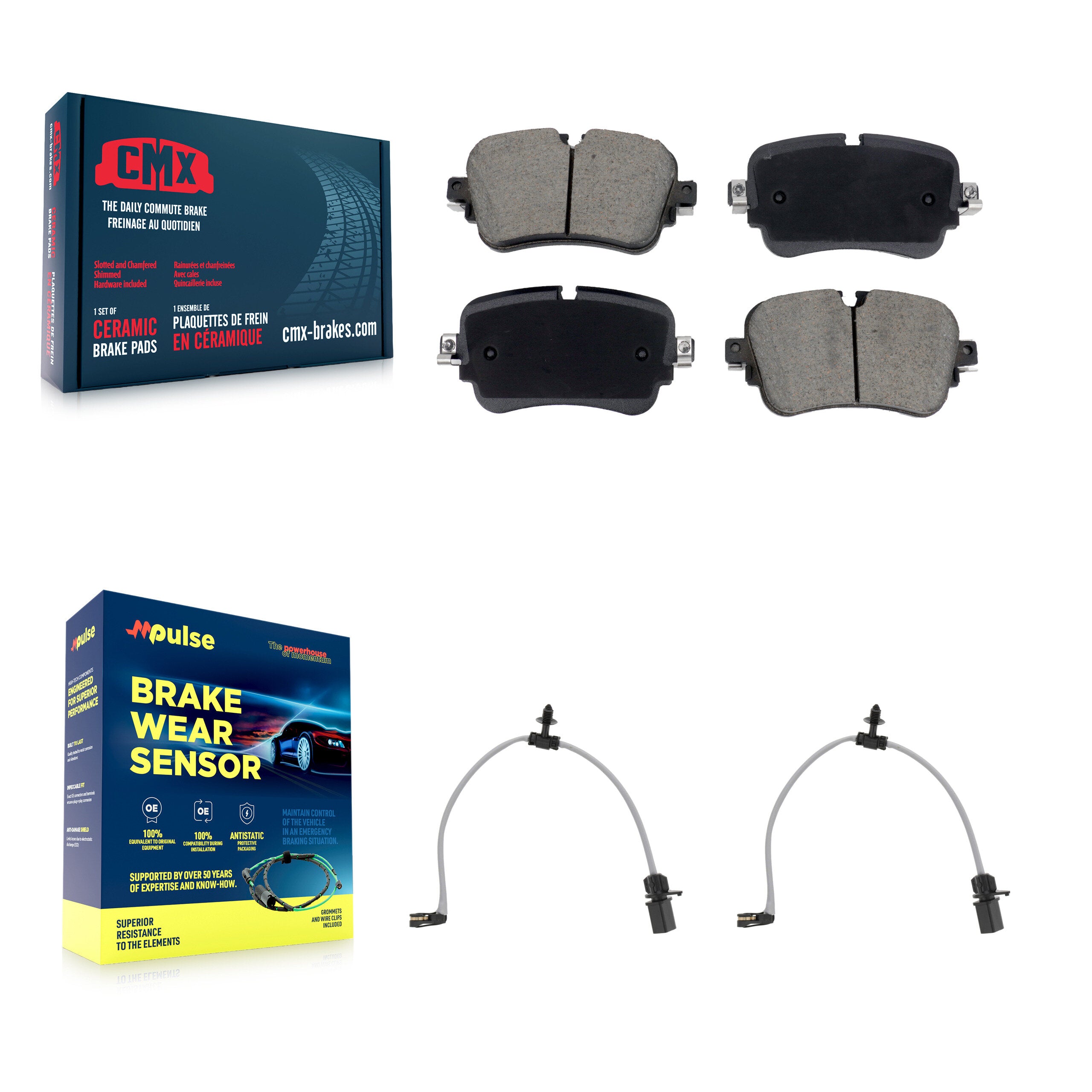 Rear Ceramic Disc Brake Pads And Wear Sensors Kit For 2019 Audi e-tron Quattro -L KCW-101415