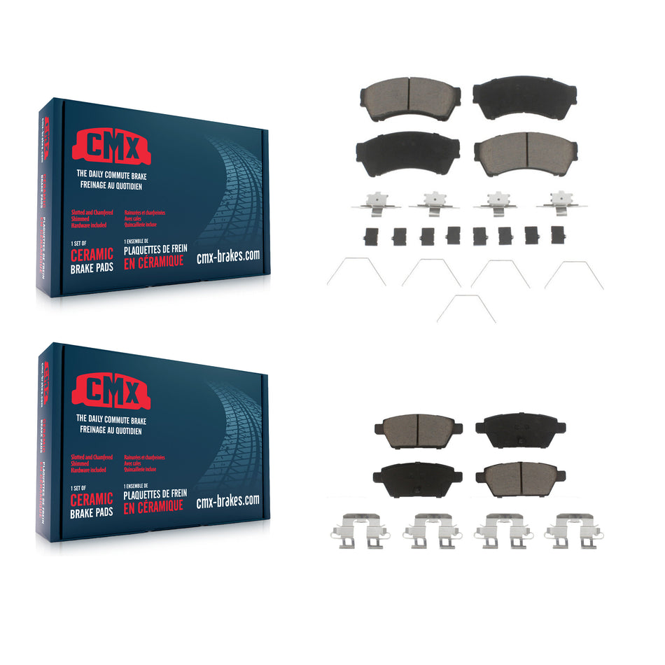 Front Rear Ceramic Brake Pads Kit For Ford Fusion Mazda 6 Lincoln MKZ Mercury Milan Zephyr KCX-100007