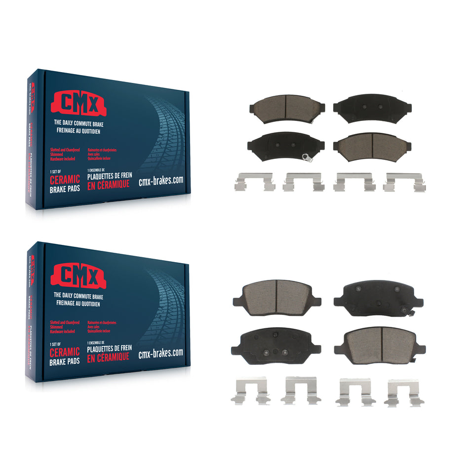 Front Rear Ceramic Brake Pads Kit For Chevrolet Uplander Pontiac Montana Buick Terraza Saturn Relay VPG MV-1 KCX-100015