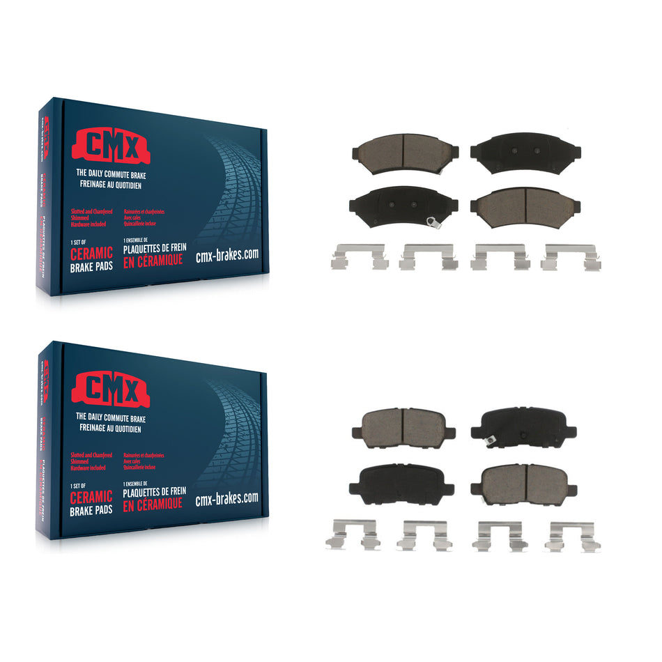 Front Rear Ceramic Brake Pads Kit For Pontiac Grand Prix Buick LaCrosse Allure KCX-100016