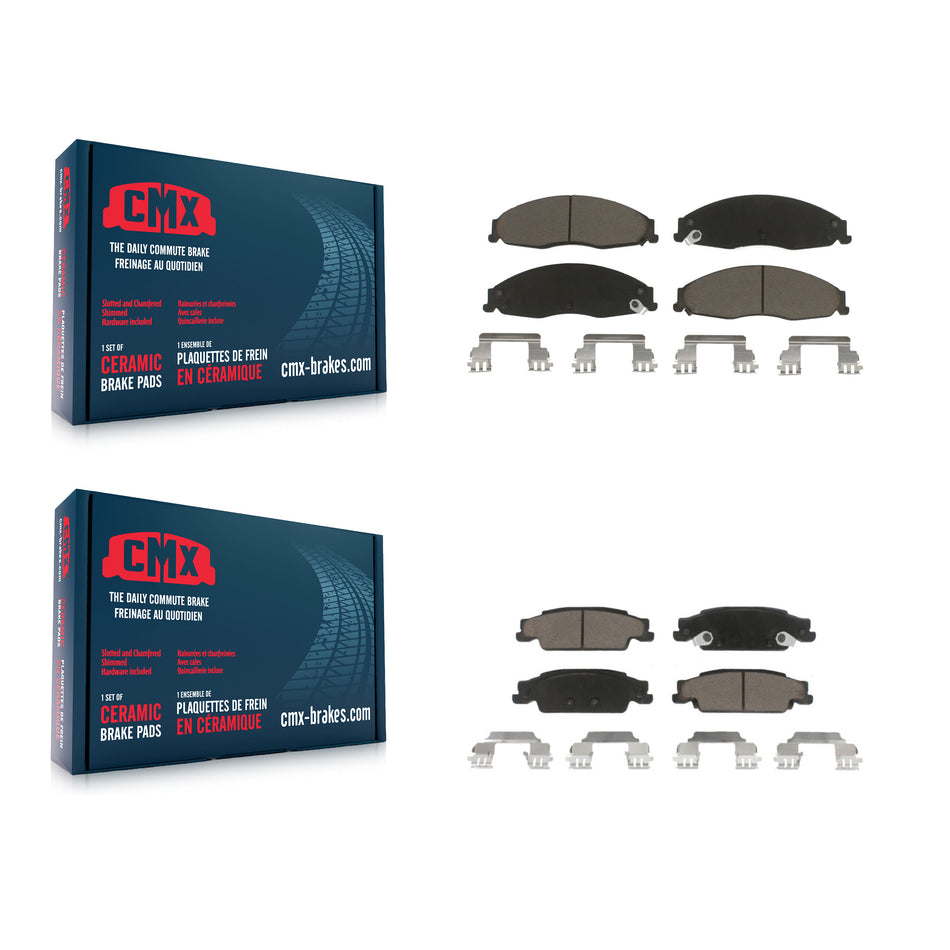 Front Rear Ceramic Brake Pads Kit For Cadillac Pontiac Grand Prix CTS STS KCX-100018
