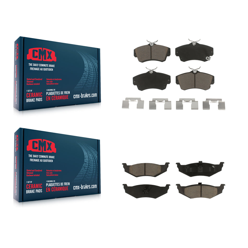 Front Rear Ceramic Brake Pads Kit For Chrysler PT Cruiser Dodge Neon KCX-100025