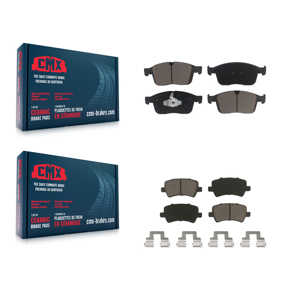 Front Rear Ceramic Brake Pads Kit For 2016-2017 Volvo XC60 KCX-100027
