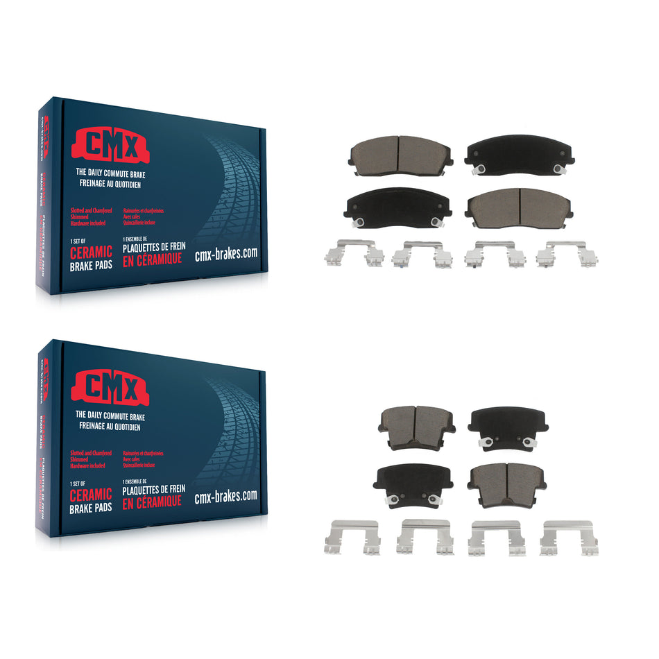 Front Rear Ceramic Brake Pads Kit For Dodge Charger Chrysler 300 Challenger Magnum KCX-100029