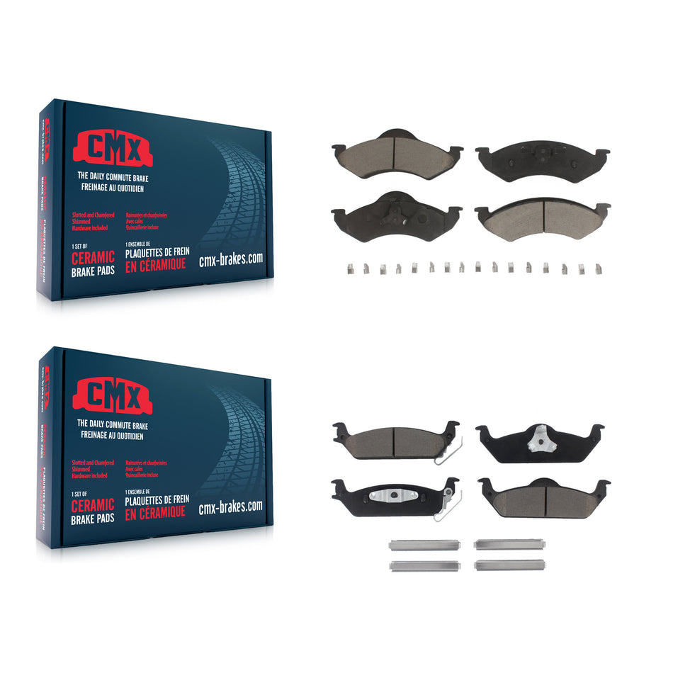 Front Rear Ceramic Brake Pads Kit For 2002 Dodge Dakota KCX-100034