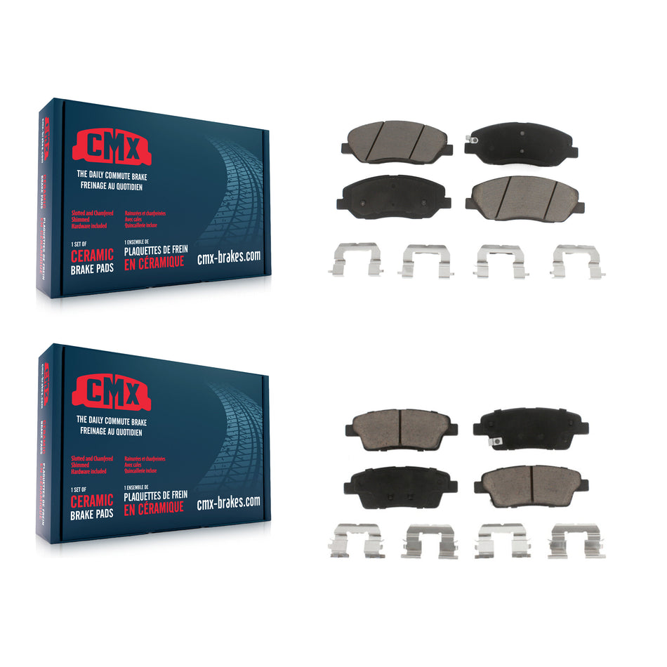 Front Rear Ceramic Brake Pads Kit For Hyundai Genesis 3.8L KCX-100037