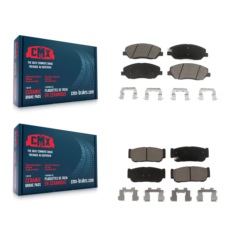 Front Rear Ceramic Brake Pads Kit For Kia Sedona Hyundai Entourage To 04/27/06 KCX-100039
