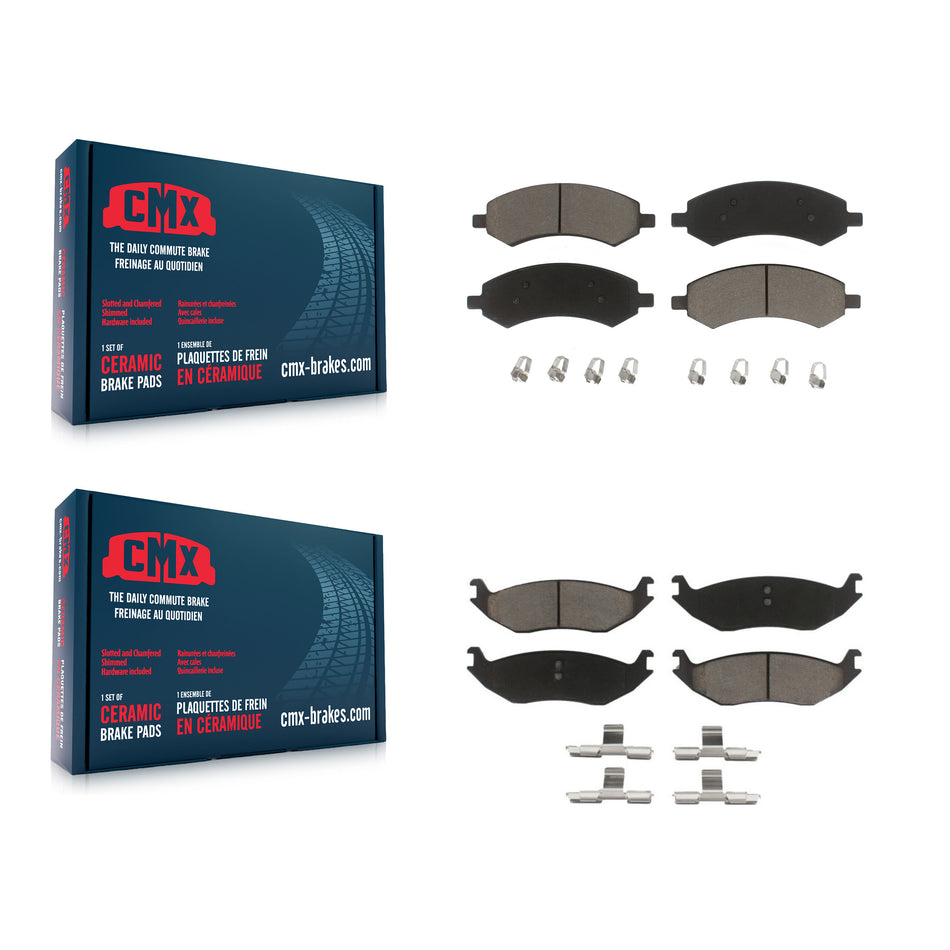Front Rear Ceramic Brake Pads Kit For Ram 1500 Dodge Classic Durango Chrysler Aspen KCX-100041
