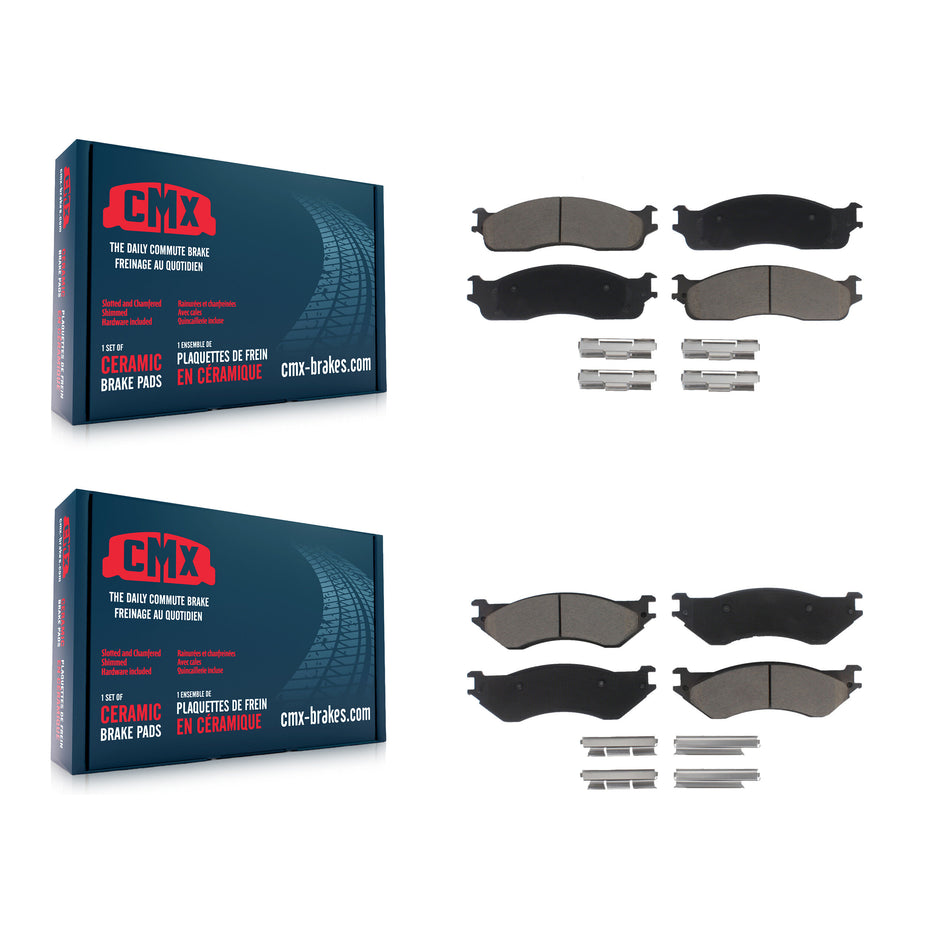 Front Rear Ceramic Brake Pads Kit For Dodge Ram 2500 1500 3500 KCX-100042