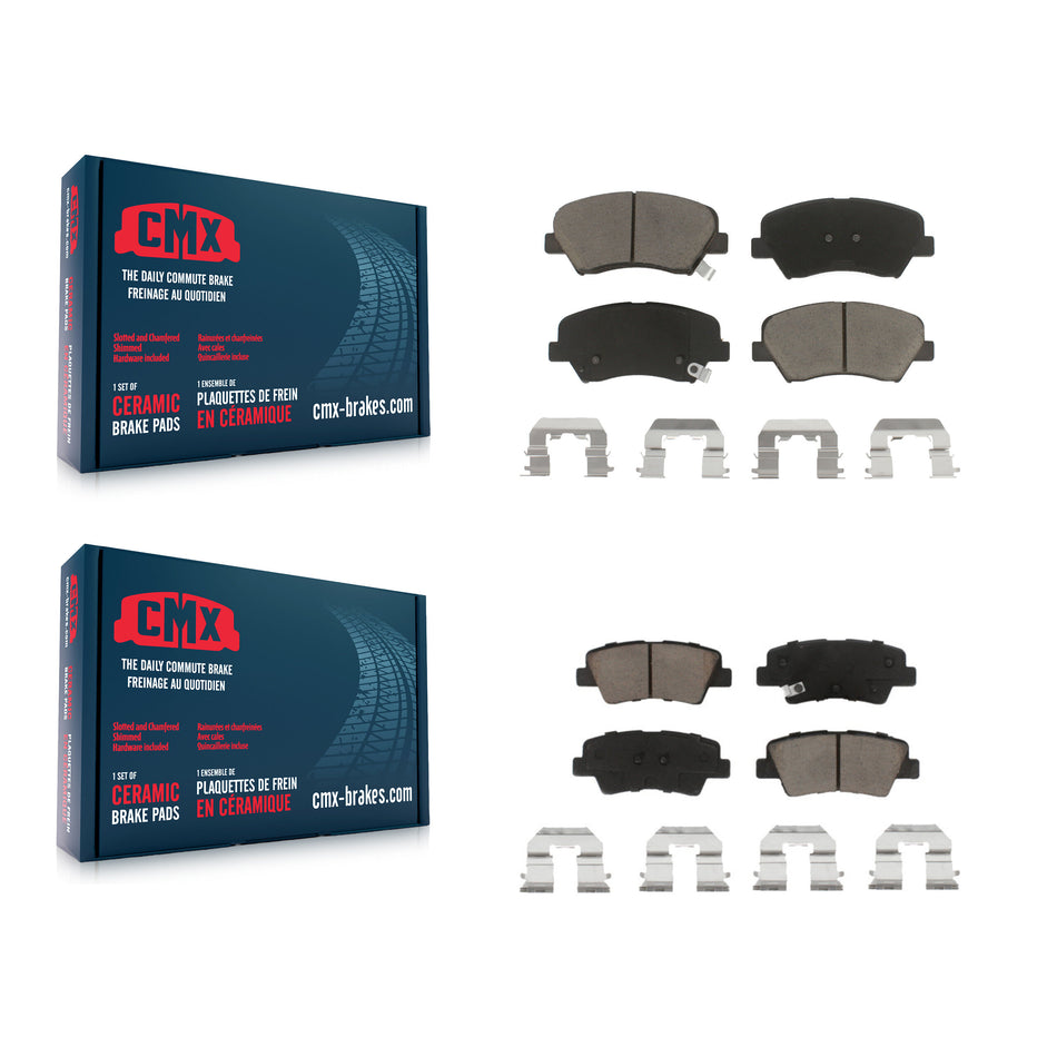 Front Rear Ceramic Brake Pads Kit For Hyundai Elantra Kia Accent Forte Rio Veloster GT Forte5 Coupe Koup KCX-100062