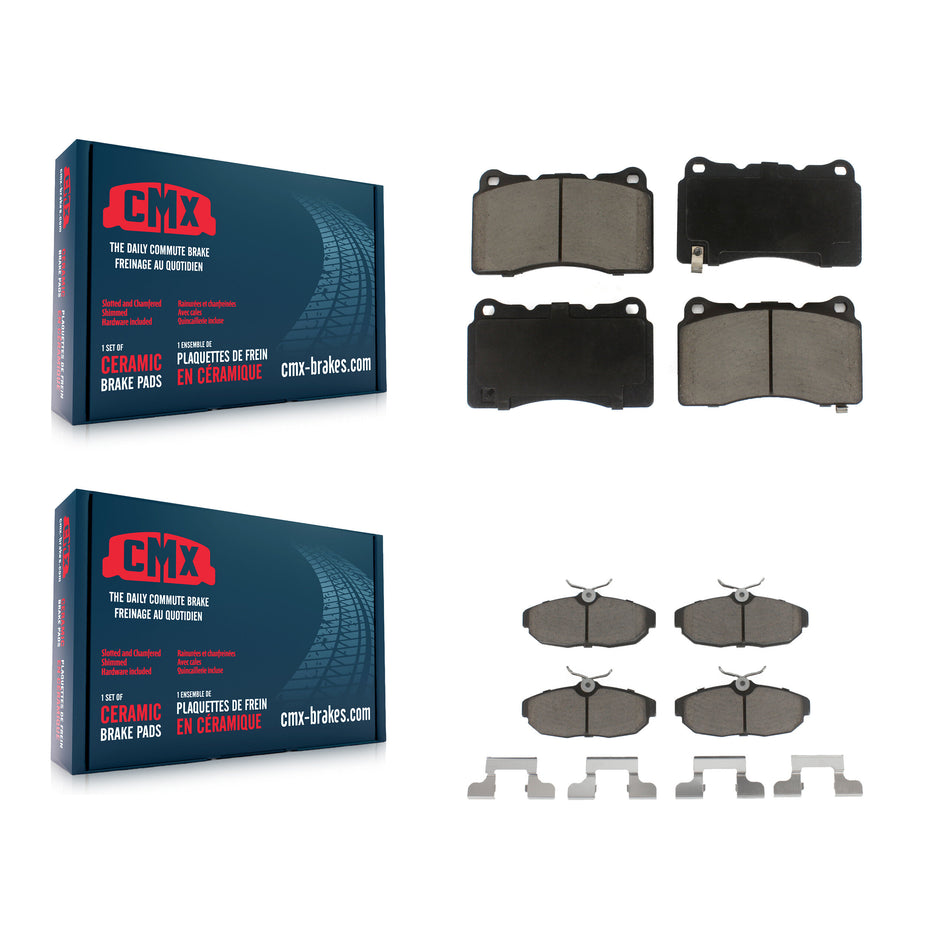 Front Rear Ceramic Brake Pads Kit For Ford Mustang KCX-100064