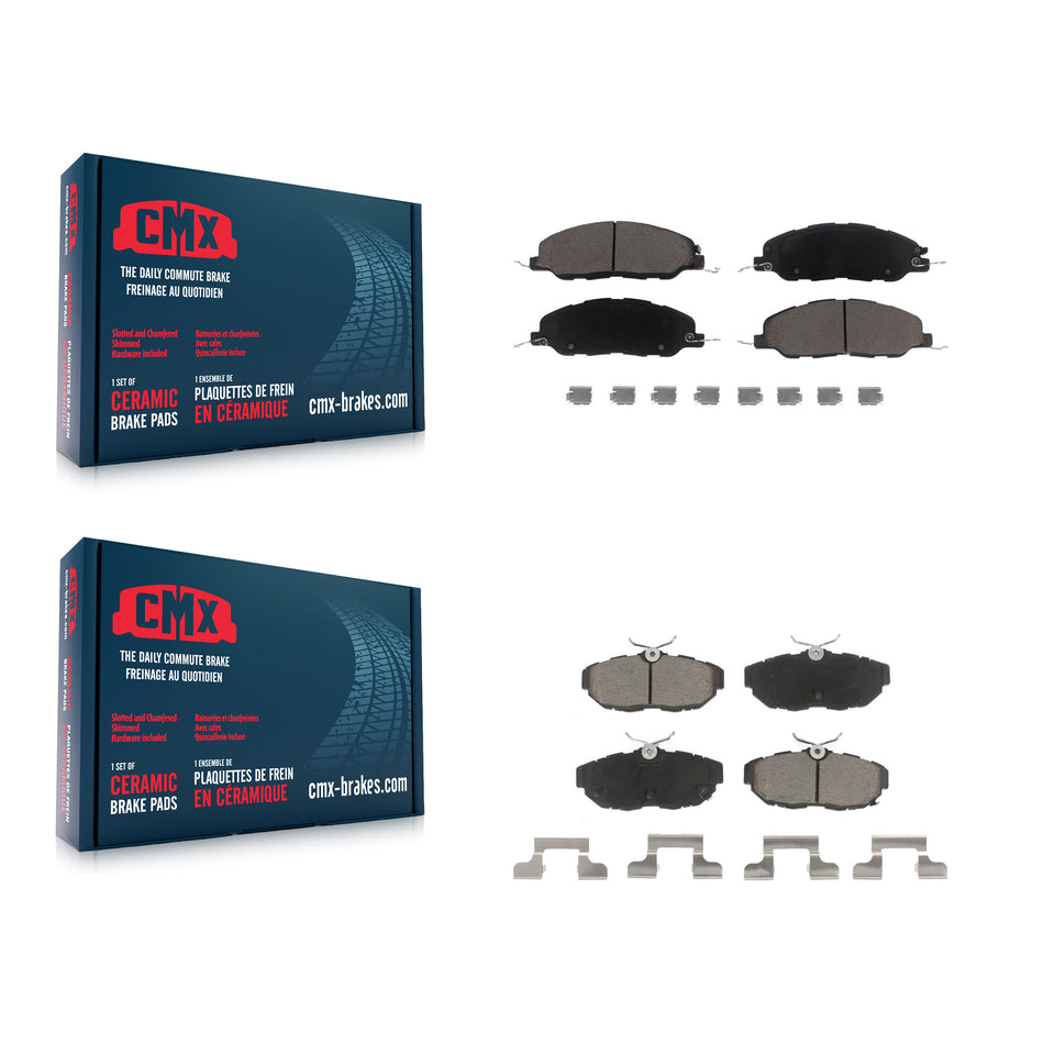 Front Rear Ceramic Brake Pads Kit For Ford Mustang KCX-100065