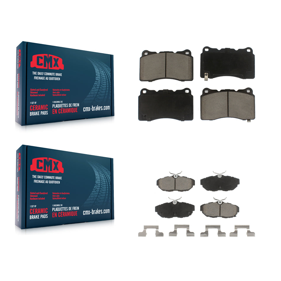 Front Rear Ceramic Brake Pads Kit For Ford Mustang KCX-100066