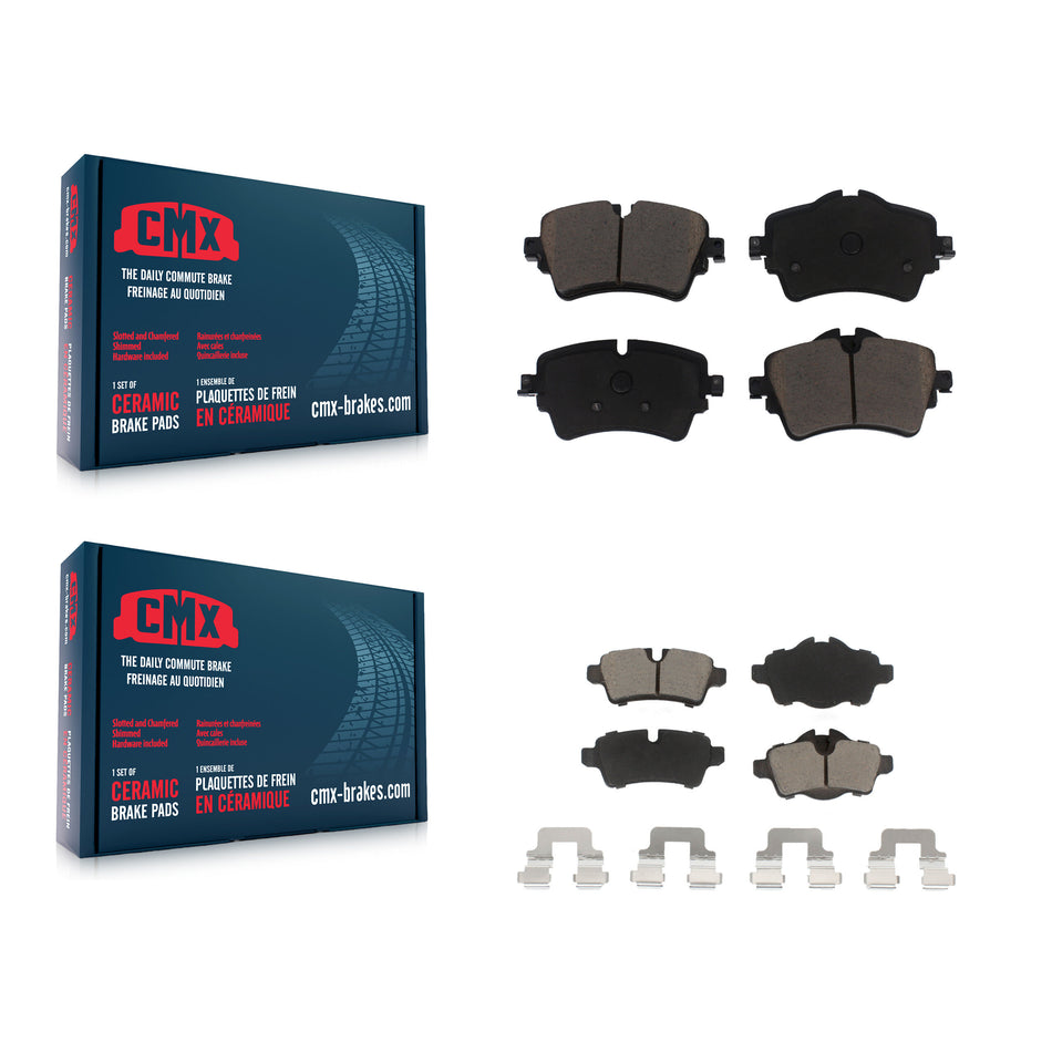 Front Rear Ceramic Brake Pads Kit For 2015 Mini Cooper 1.6L With 294mm Diameter Rotor 5 Lug Wheels KCX-100079