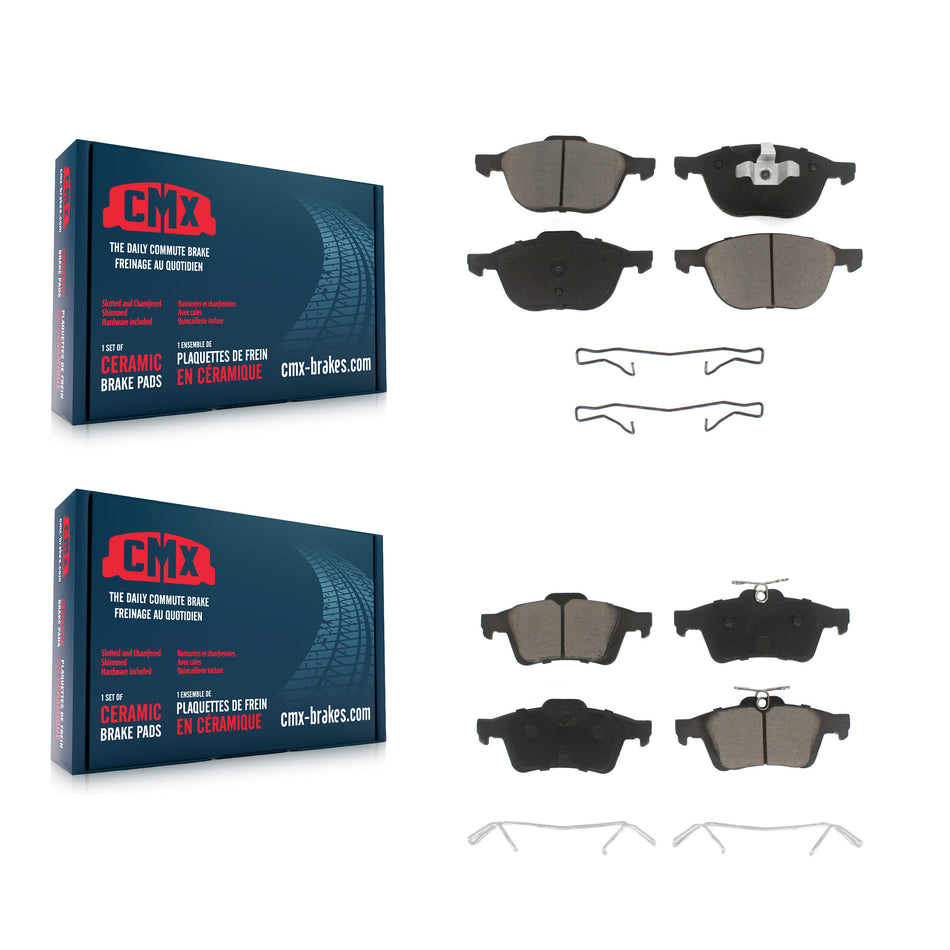 Front Rear Ceramic Brake Pads Kit For Ford Focus Escape Mazda 3 Volvo 5 C-Max EcoSport S40 Transit Connect C70 C30 V50 Sport KCX-100085