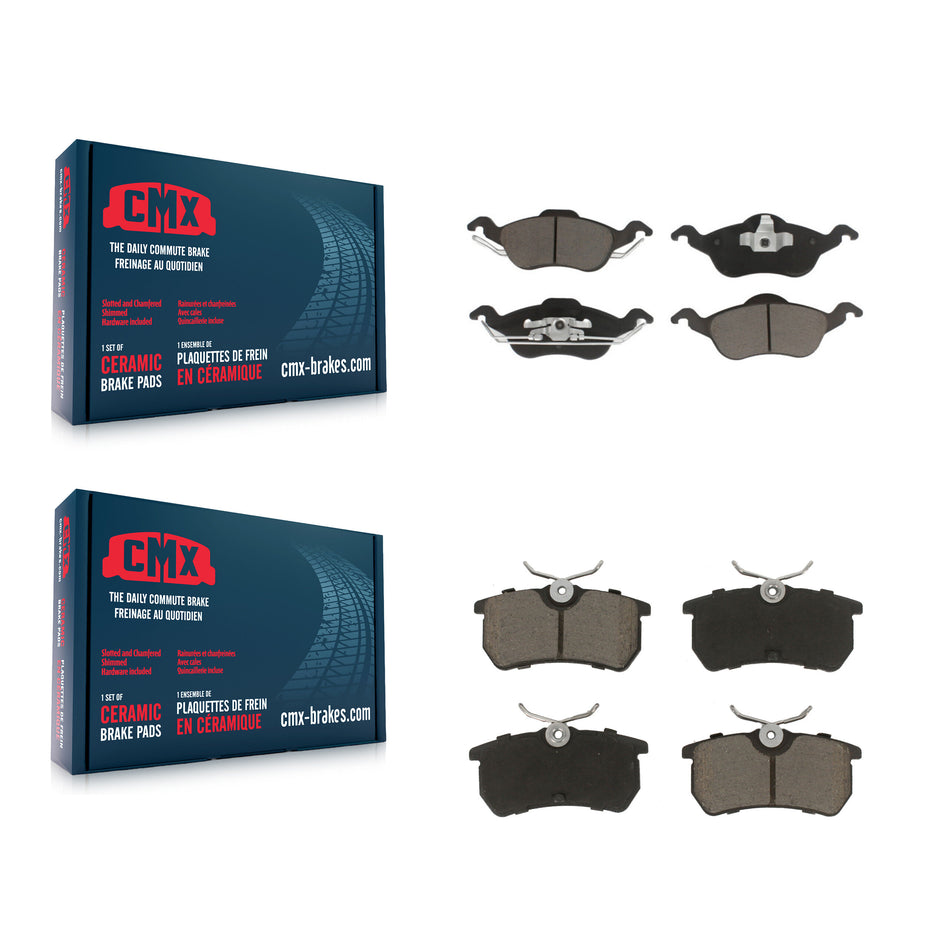 Front Rear Ceramic Brake Pads Kit For Ford Focus KCX-100093