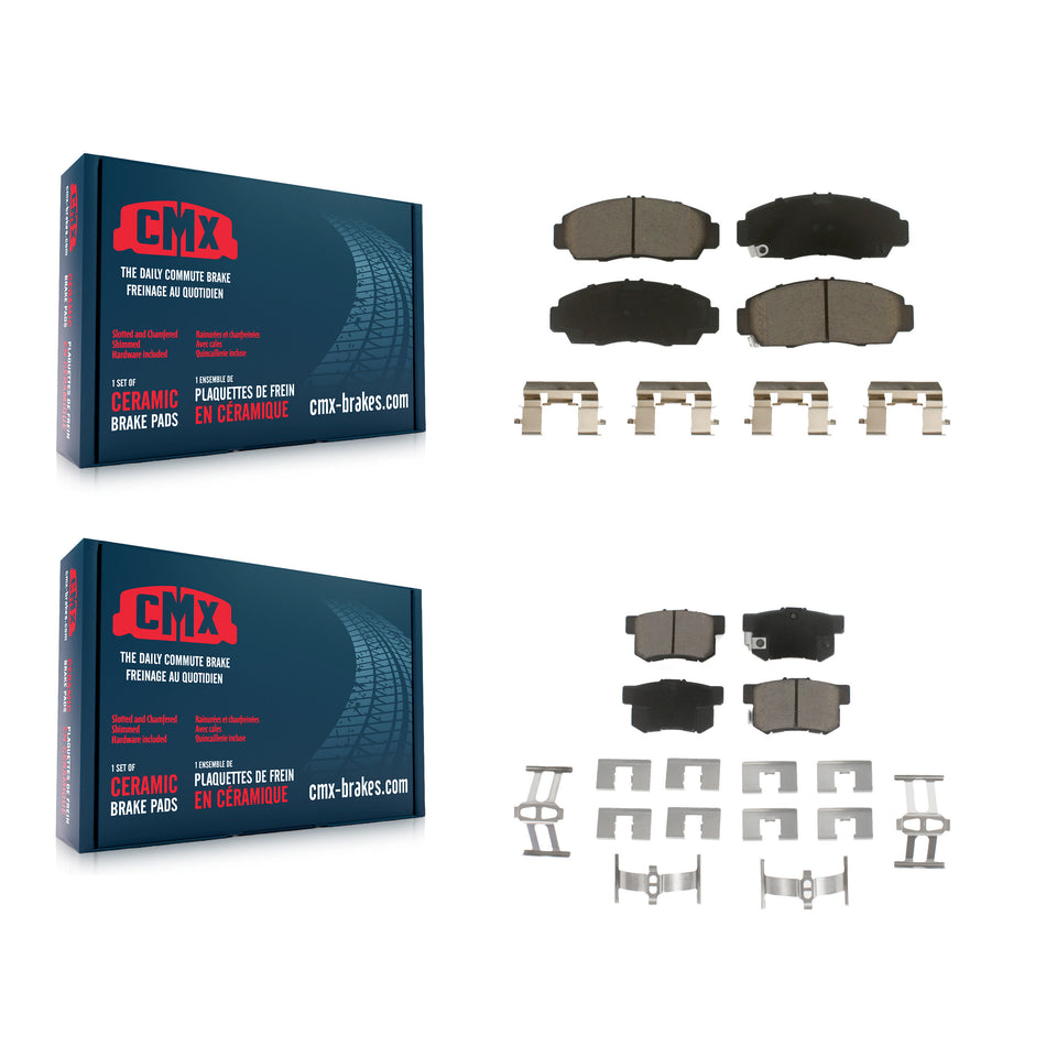Front Rear Ceramic Brake Pads Kit For Honda Accord Acura TL TSX RL CL KCX-100101