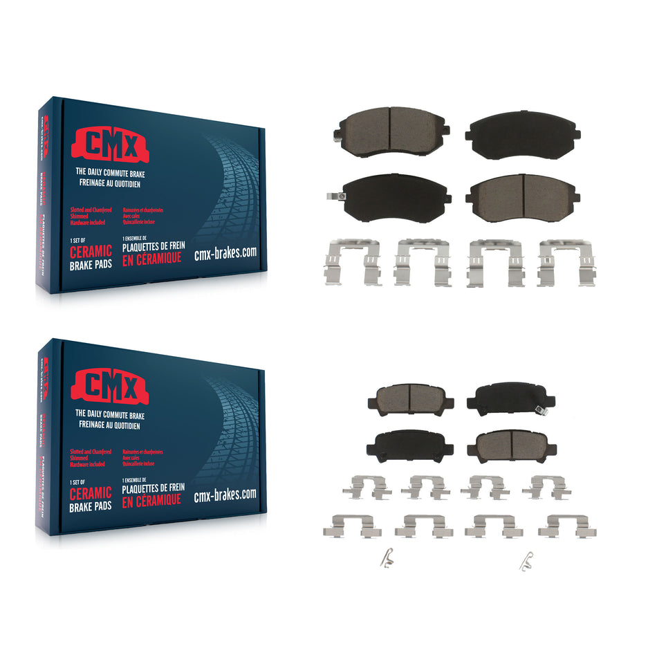Front Rear Ceramic Brake Pads Kit For Subaru Outback Impreza Forester Legacy Baja KCX-100110