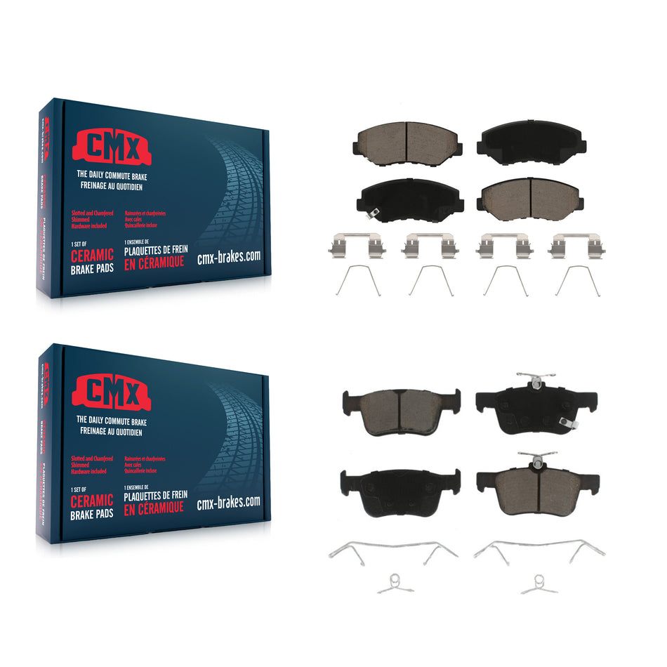 Front Rear Ceramic Brake Pads Kit For Honda Civic KCX-100130
