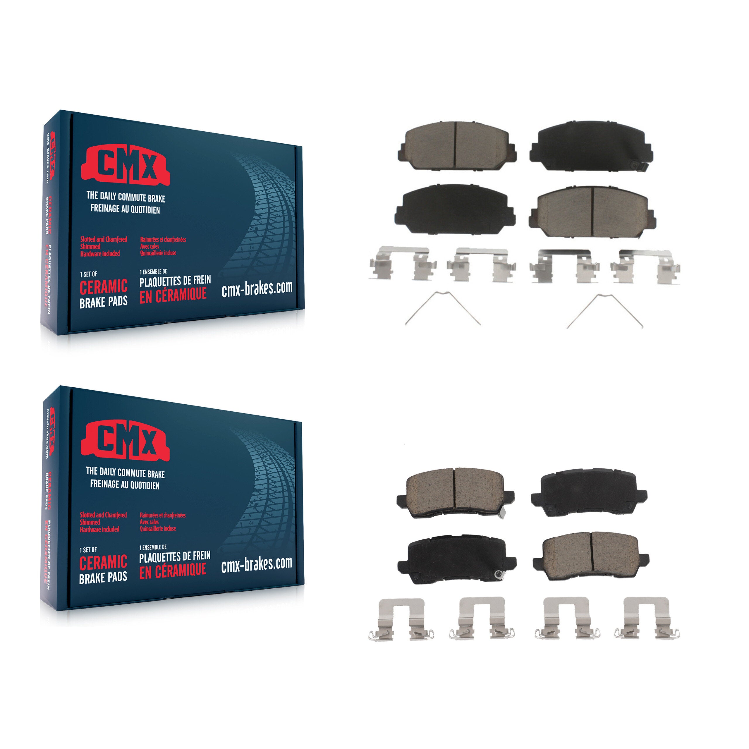Front Rear Ceramic Brake Pads Kit For Acura RLX KCX-100132
