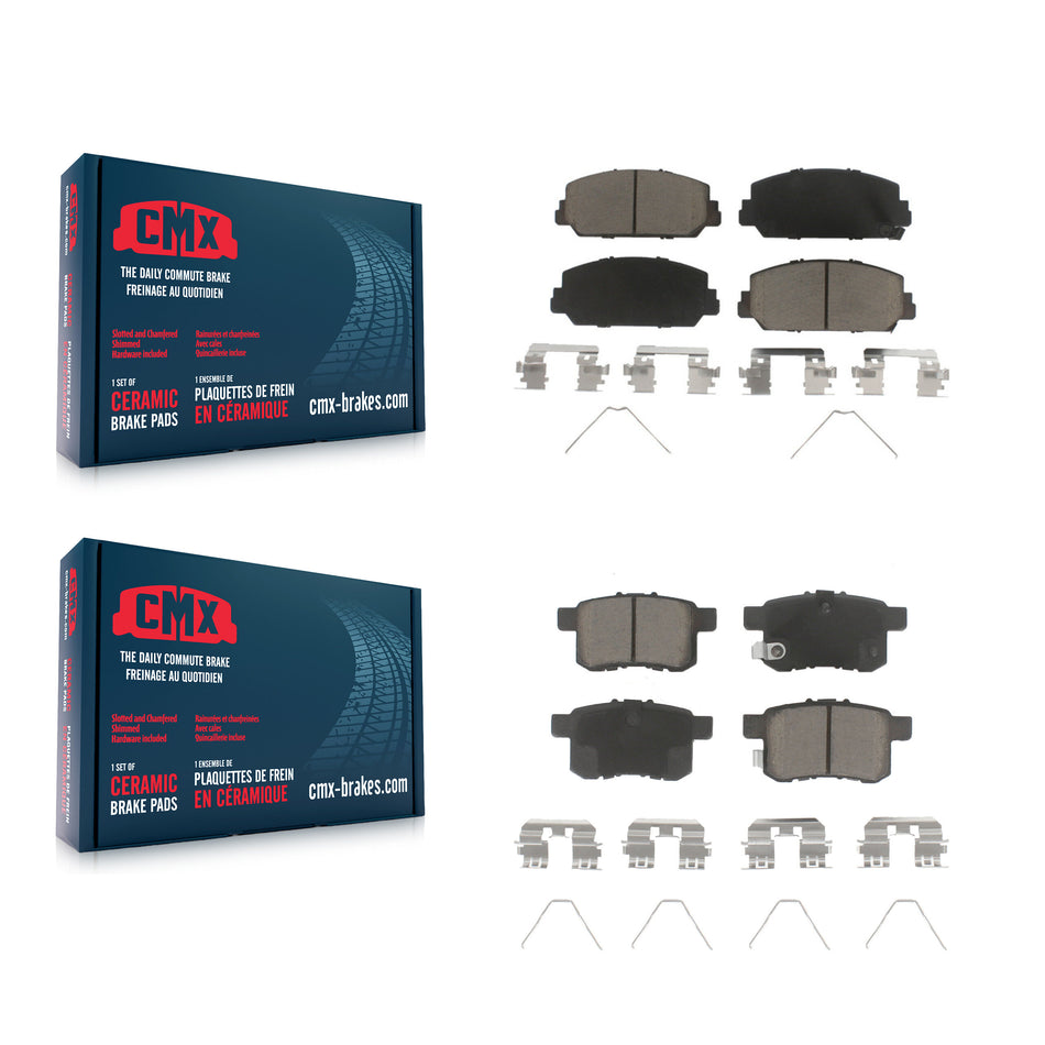 Front Rear Ceramic Brake Pads Kit For Honda Accord KCX-100135