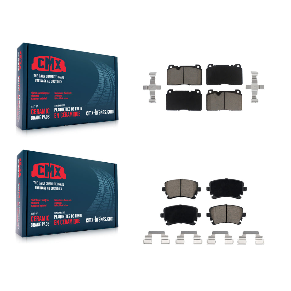 Front Rear Ceramic Brake Pads Kit For 2016 Audi Q5 FLEX engine KCX-100141