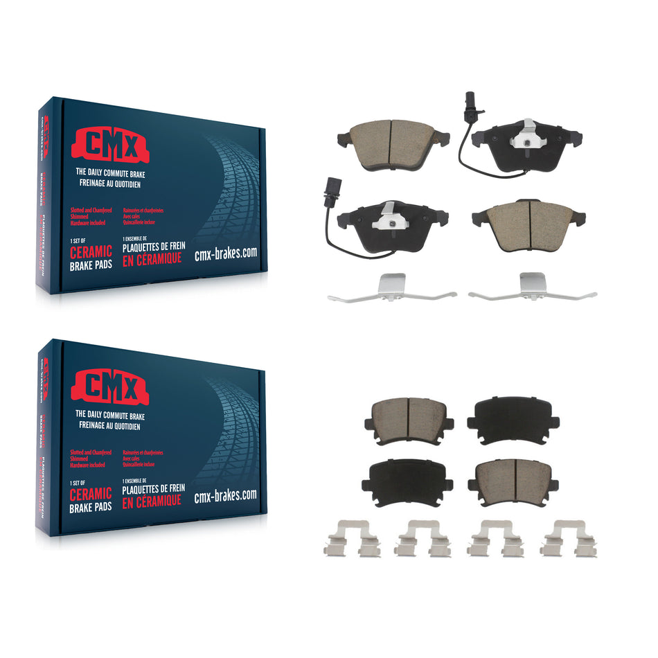 Front Rear Ceramic Brake Pads Kit For Volkswagen Audi Passat CC A4 Quattro A6 TT Golf R R32 KCX-100143