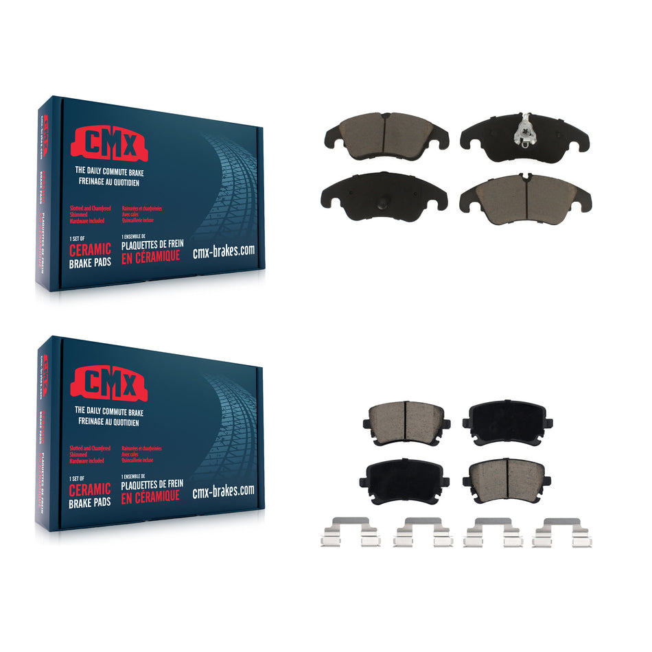 Front Rear Ceramic Brake Pads Kit For 2013-2014 Audi A4 allroad KCX-100144