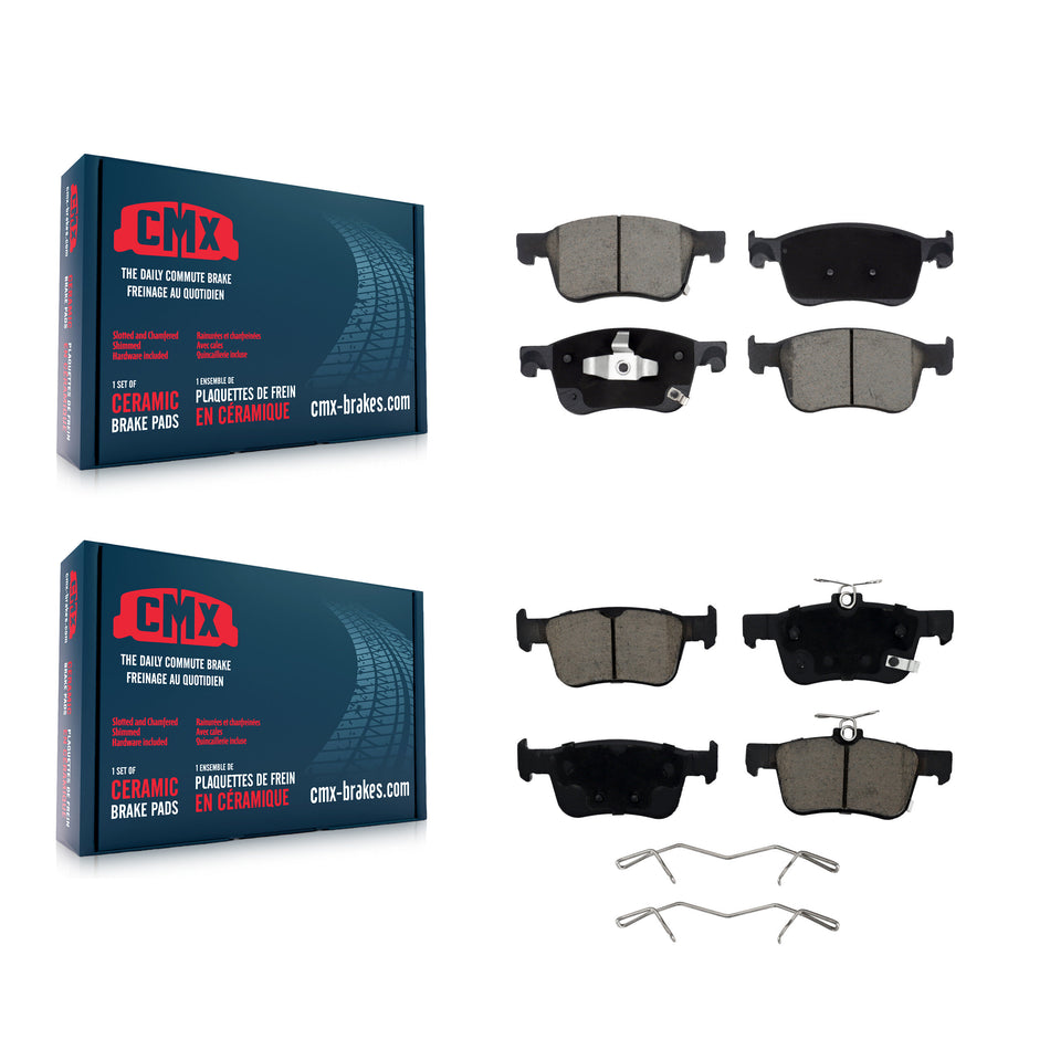 Front Rear Ceramic Brake Pads Kit For Honda Accord Civic KCX-100159
