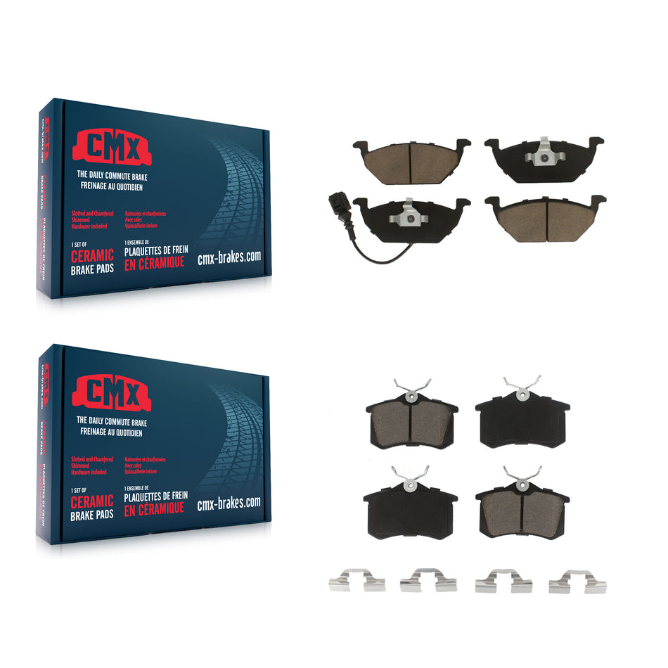 Front Rear Ceramic Brake Pads Kit For Volkswagen Jetta Beetle Golf City KCX-100166