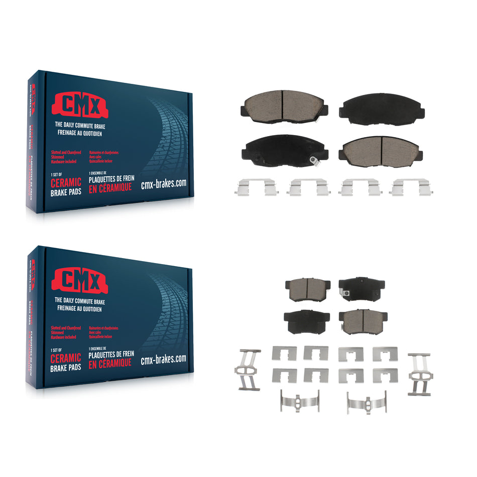 Front Rear Ceramic Brake Pads Kit For Honda Accord Acura CL KCX-100174