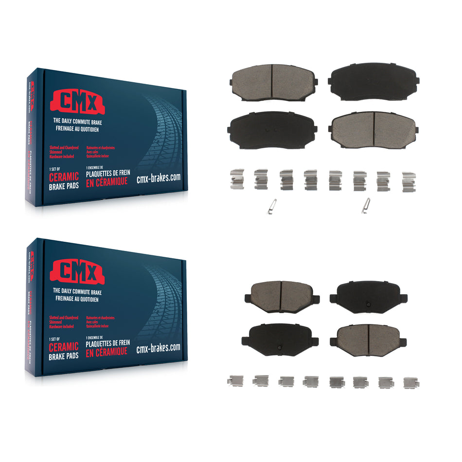 Front Rear Ceramic Brake Pads Kit For Ford Edge Lincoln MKX KCX-100192