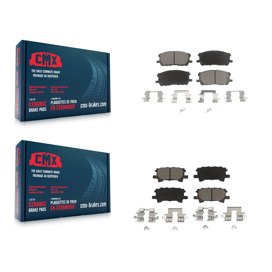 Front Rear Ceramic Brake Pads Kit For Lexus Toyota Highlander RX350 RX330 RX400h KCX-100196