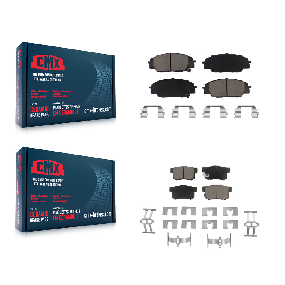 Front Rear Ceramic Brake Pads Kit For Honda Civic Acura RSX S2000 CSX KCX-100204