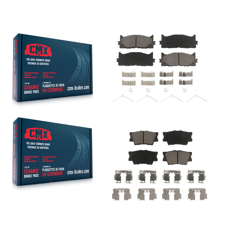 Front Rear Ceramic Brake Pads Kit For Toyota Camry Lexus ES350 Avalon ES300h KCX-100209