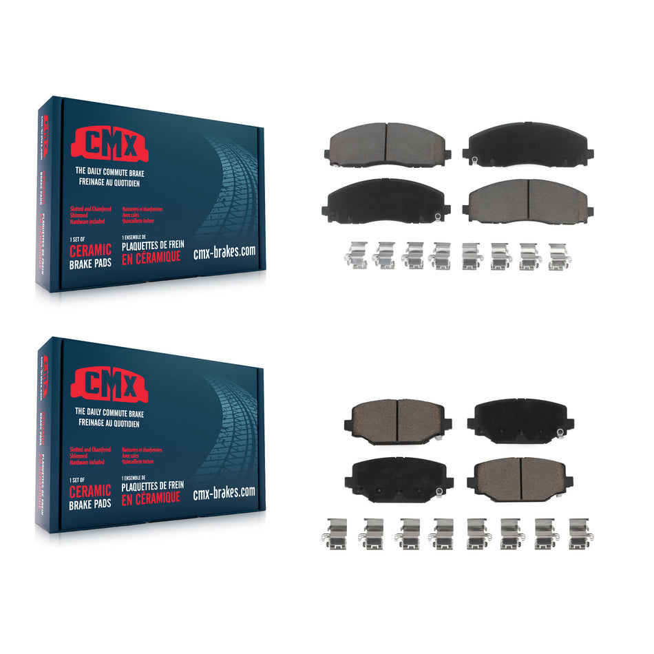 Front Rear Ceramic Brake Pads Kit For Dodge Grand Caravan Journey Chrysler Town & Country Ram C/V Volkswagen Routan KCX-100232