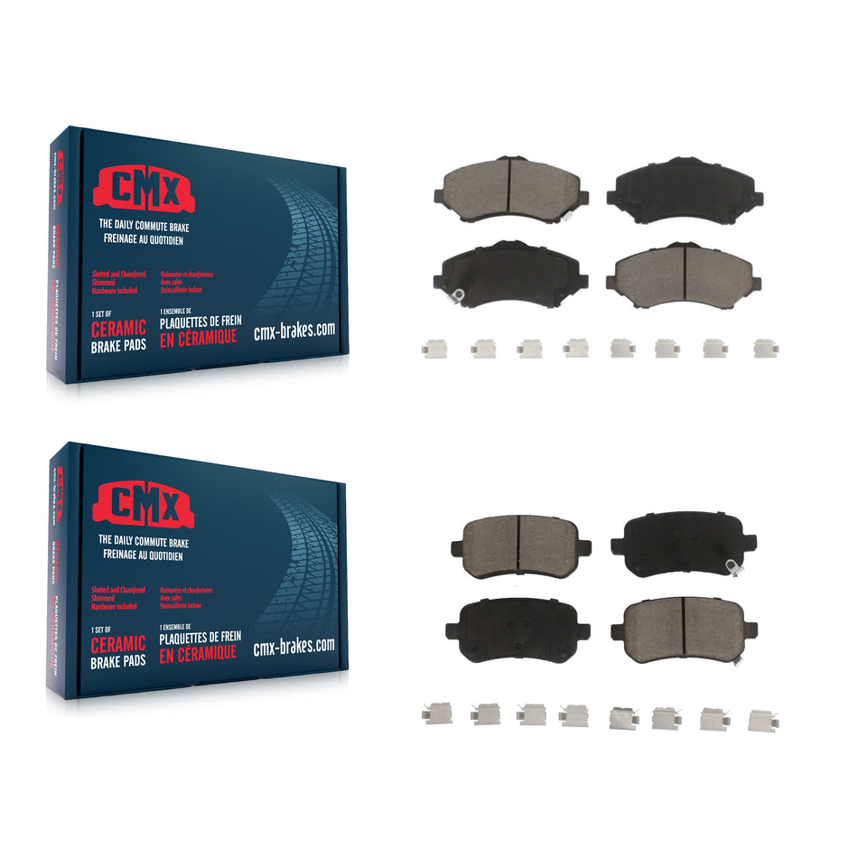 Front Rear Ceramic Brake Pads Kit For Dodge Grand Caravan Chrysler Town & Country Journey Volkswagen Routan Ram C/V KCX-100233