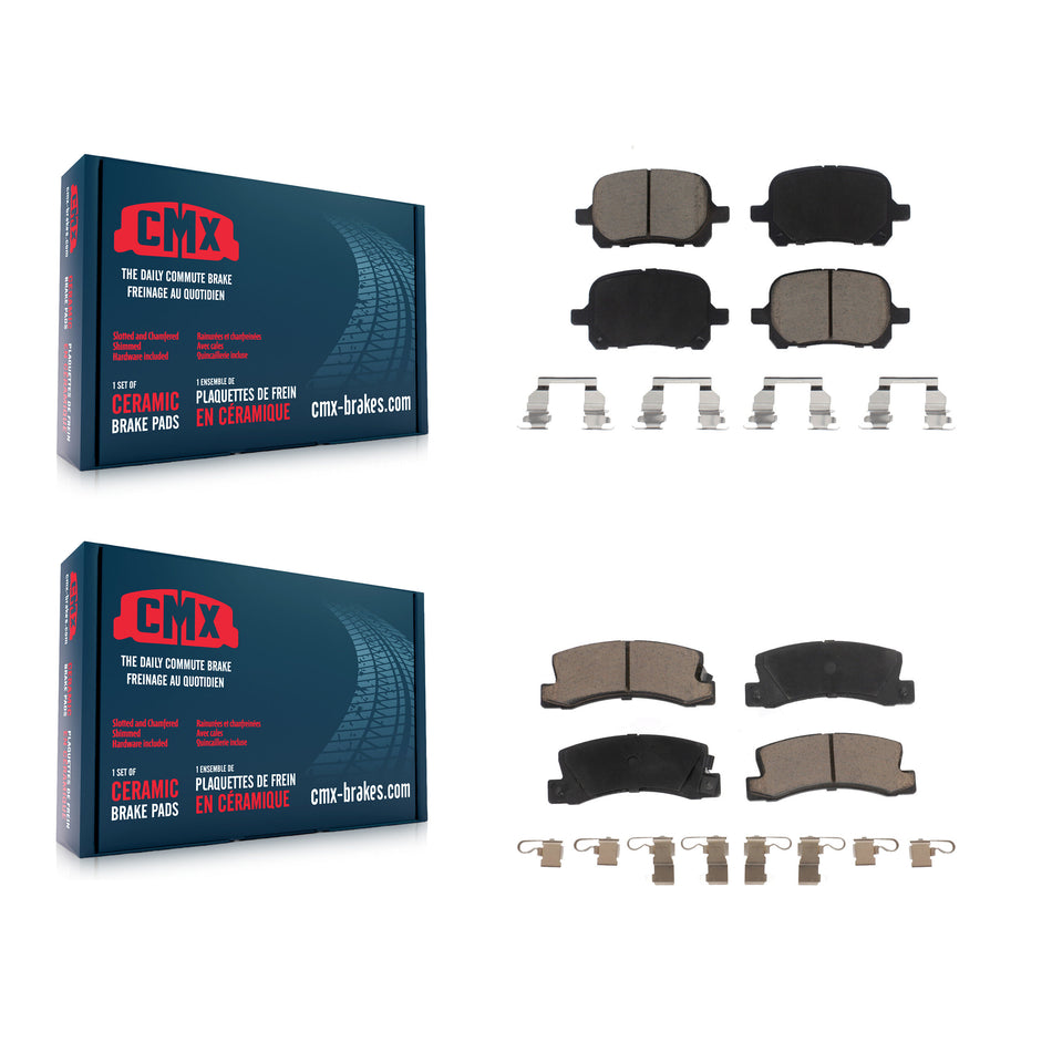 Front Rear Ceramic Brake Pads Kit For Toyota Camry Lexus RX300 Solara ES300 KCX-100236