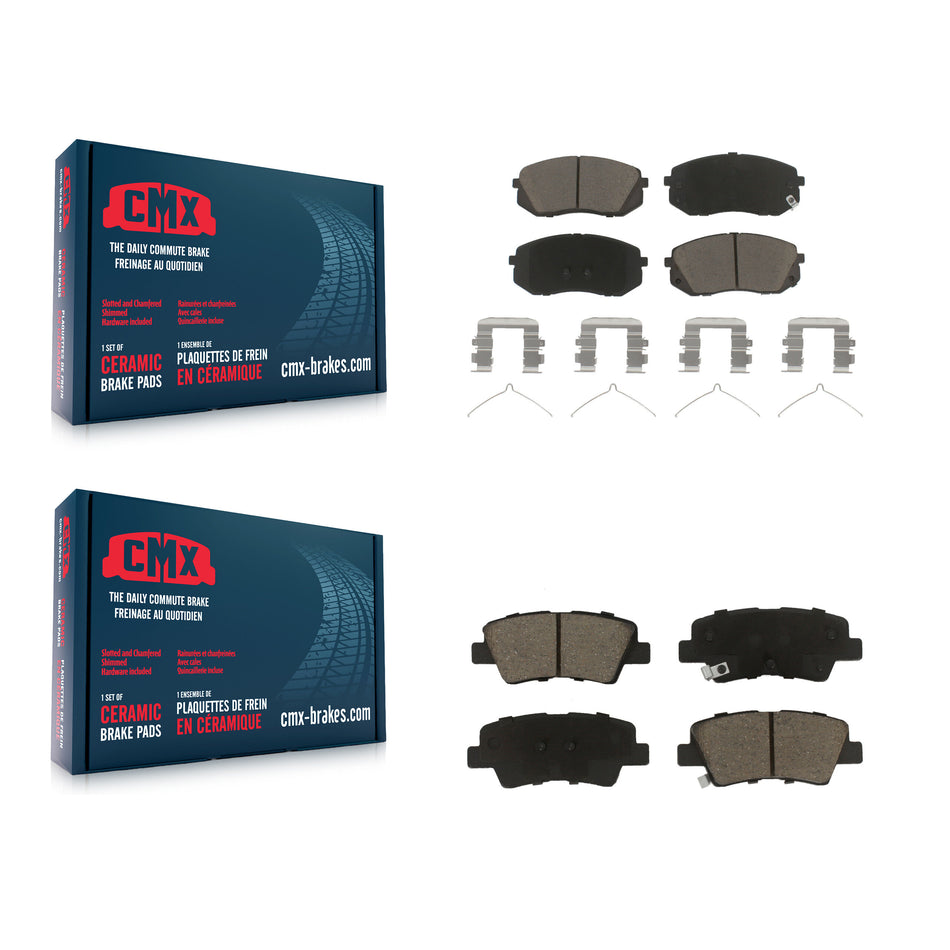 Front Rear Ceramic Brake Pads Kit For Kia Optima Hyundai Sonata Niro EV Kona Electric KCX-100246