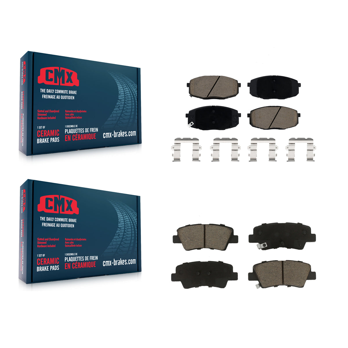 Front Rear Ceramic Brake Pads Kit For Kia Forte Hyundai Kona Soul Elantra GT Forte5 KCX-100248
