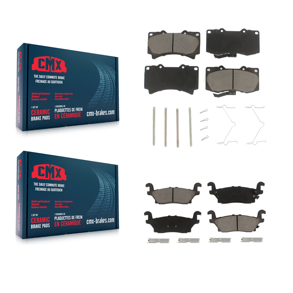 Front Rear Ceramic Brake Pads Kit For Hummer H3 H3T KCX-100270