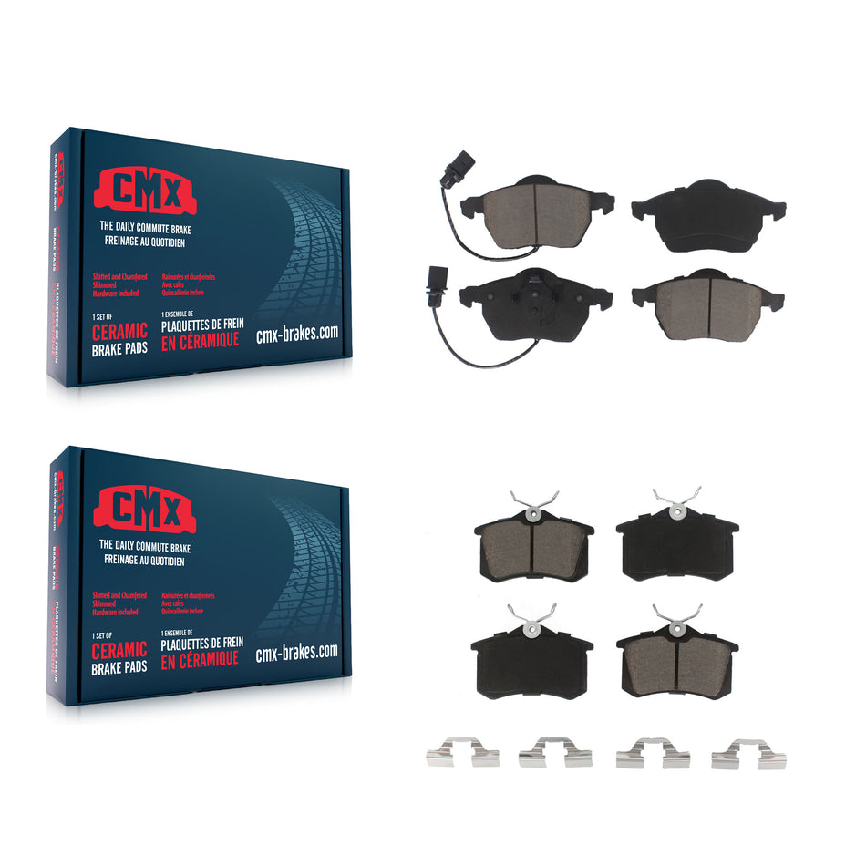 Front Rear Ceramic Brake Pads Kit For Volkswagen Passat Audi A4 Quattro A6 S6 KCX-100276