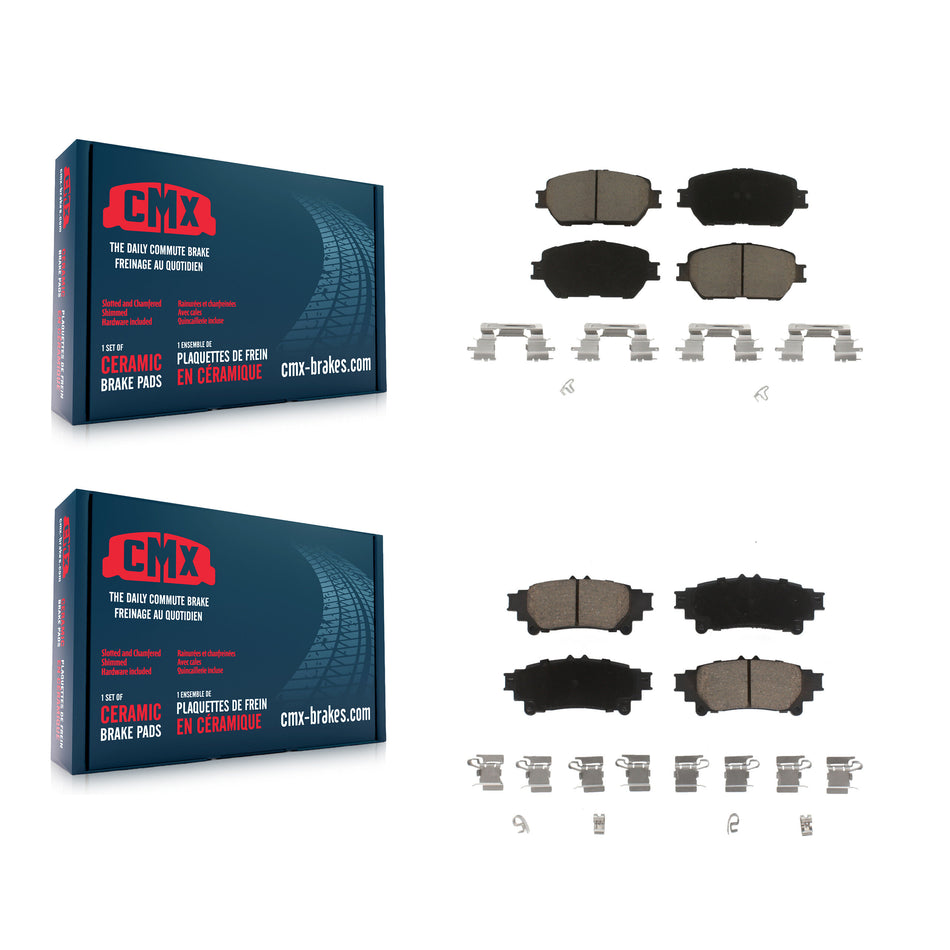 Front Rear Ceramic Brake Pads Kit For 2014 Lexus IS250 C F Sport KCX-100289