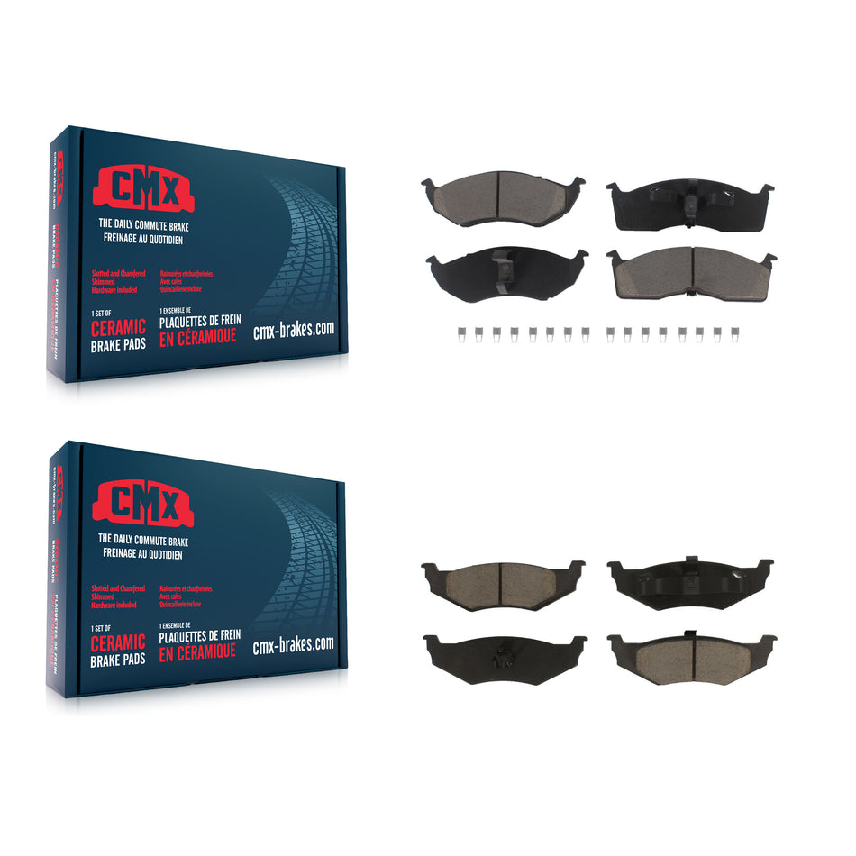 Front Rear Ceramic Brake Pads Kit For Chrysler Dodge Intrepid 300M Concorde LHS Neon Plymouth Eagle Vision New Yorker KCX-100292