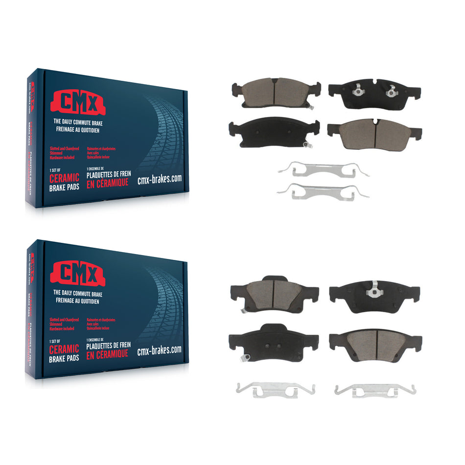Front Rear Ceramic Brake Pads Kit For Jeep Grand Cherokee Dodge Durango WK KCX-100293
