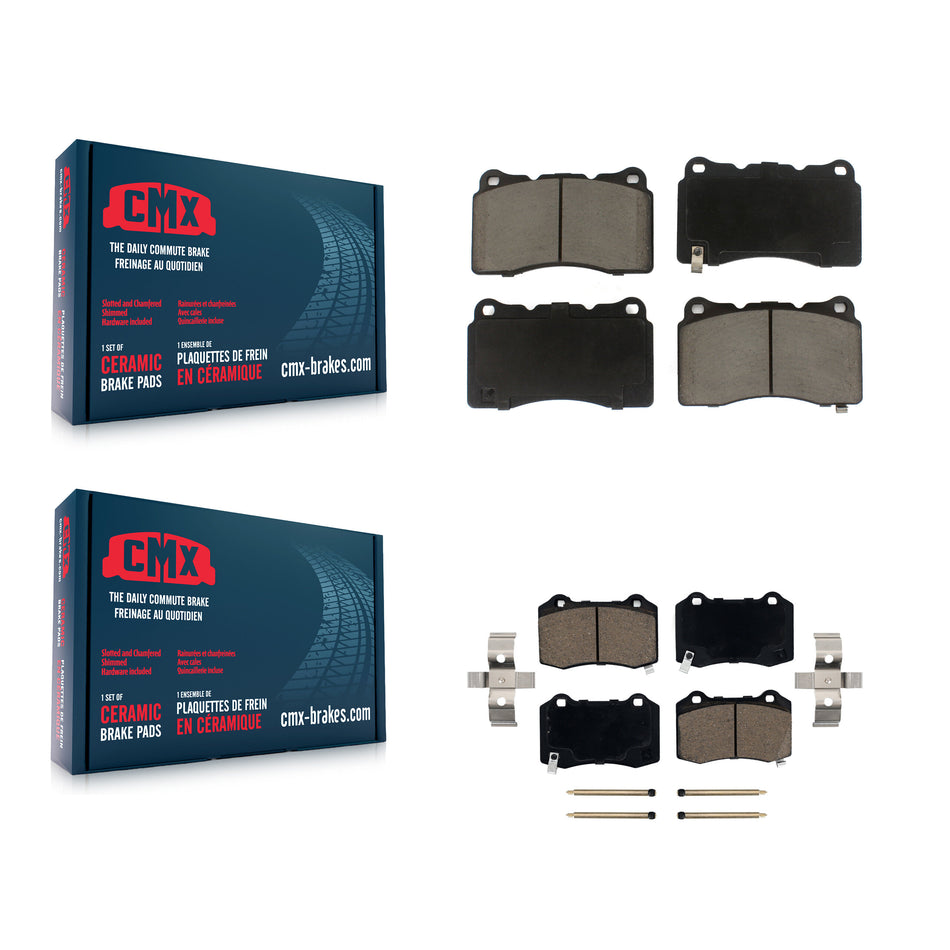 Front Rear Ceramic Brake Pads Kit For Cadillac CTS Tesla STS X S KCX-100300