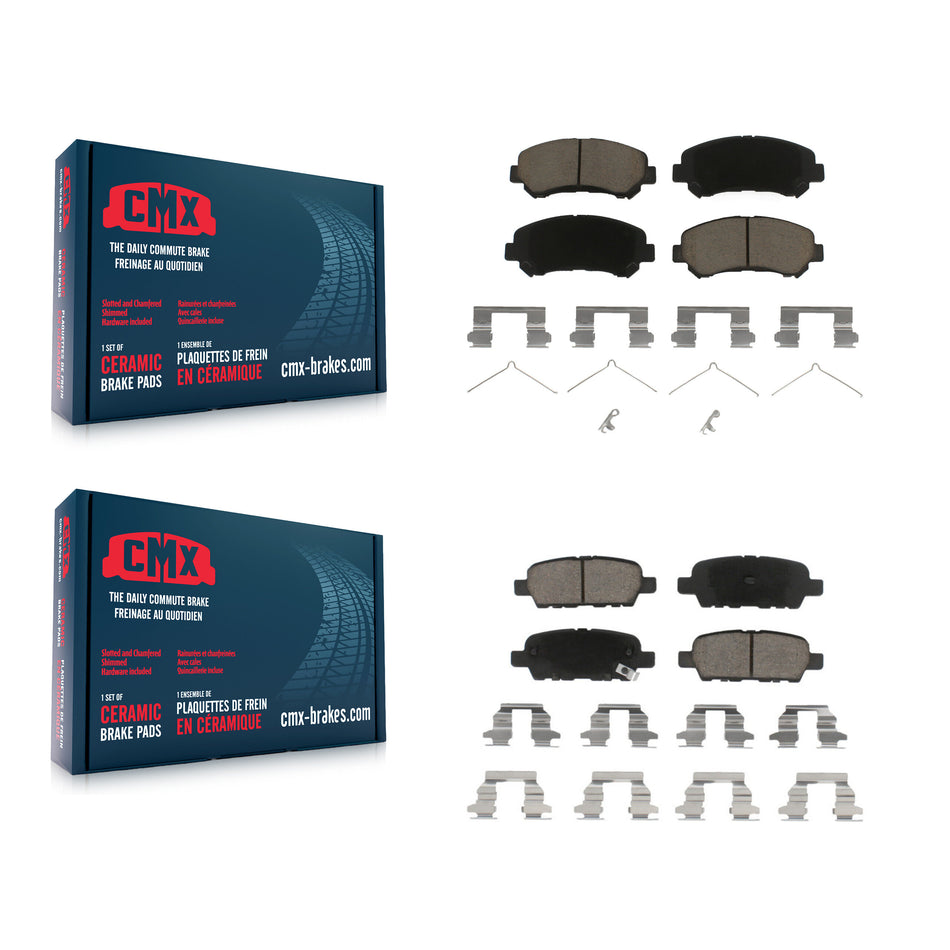 Front Rear Ceramic Brake Pads Kit For Nissan Rogue Maxima Sentra Select Juke KCX-100304